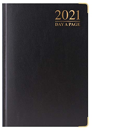 2021 Black A4 Day A Page Diary