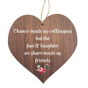 Wooden Hanging Heart Leaving Gift