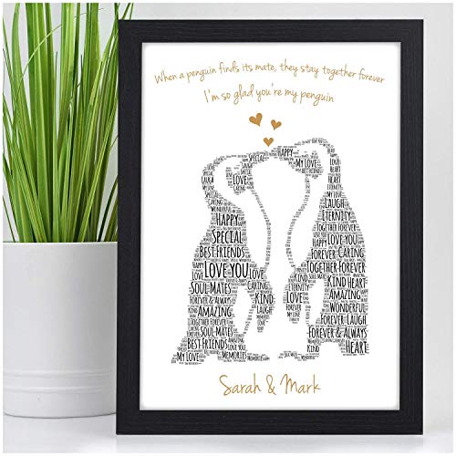 Kissing Penguins Personalised Birthday Christmas Gifts