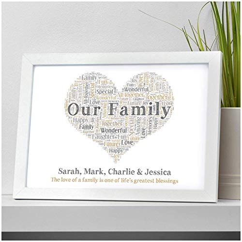 Gift Heart Print Keepsake Our Family Christmas Present