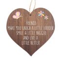 Wooden Hanging Heart Friendship...