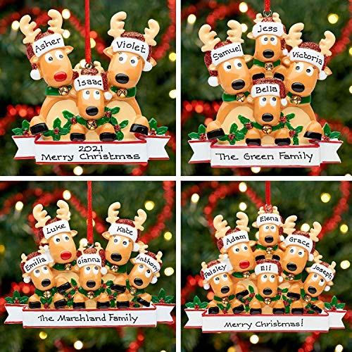 Personalised Family Christmas Xmas Tree Bauble Decoration